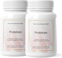 Nourished Natural Health ProbIron - תוספת פרוביוטיקה + ברזל של נשים עם ויטמין C וקופר - פורמולה טבעונית לאנרגיה ולבריאות העיכול - 60 קפסולות