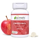 EZ Melts Dissolvable Ubiquinol 100 מ"ג, טופס פעיל של CoQ10, בריאות הלב תוספי עבור גברים ונשים, סוכר חינם, 2 מונטה אספקה - 1 Pack