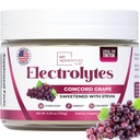 Zero Sugar - Concord Grape Electrolytes אבקת - מאוד מרענן הידרציה - Caffeine Free Energy with All Natural Ingredients - טבעוני, Keto & Paleo - סוכר חינם אלקטרוליטים לשתות לערבב - 30 משרתים