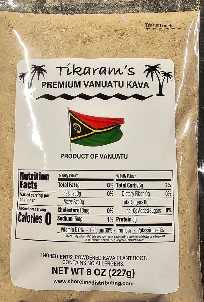 Kava Kava - Premium Vanuatu Kava 1/2 פאונד (8oz) - פיג'י שוק סיטוני