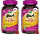 הדרך של הטבע חי! שיער, Skin & Nails Gummies, Advanced Beauty Formula*, עם Biotin וColagen, Strawberry Flavored, 60 חניכיים (Pack of May Vary)