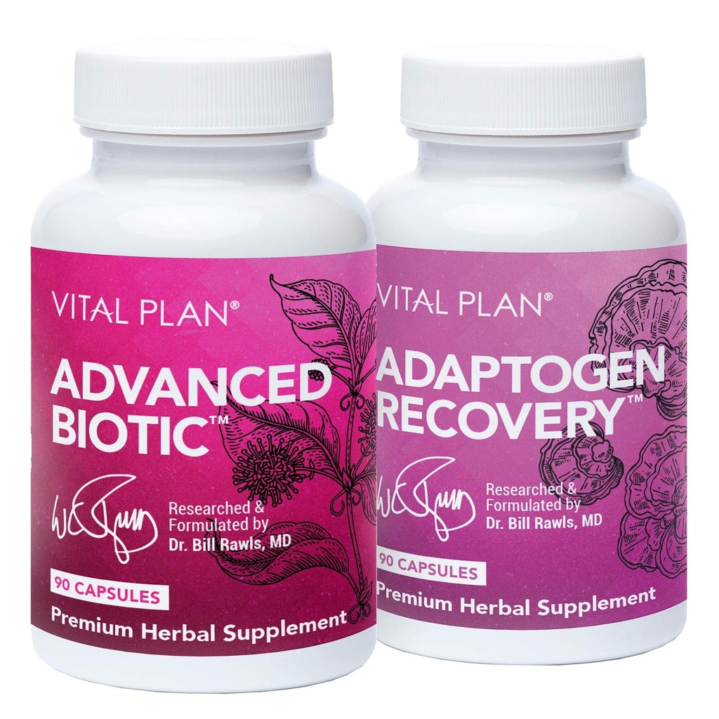 חברת Vital Plan Immune Support Supplements by Dr. Bill Rawls - Immune Boost Bundle w/ Japanese Knotweed, Cat's Claw, סינית Skullcap & Reishi Mushroom