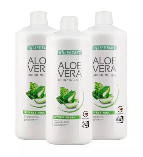 LR Lifetakt Aloe Vera שותה גל Intense Sivera Health Care נשים גברים שותים כל יום טיפול טבעי הגדרת 3-1000 מ"ל.