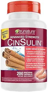 OProCyn Tru Nature Cinsulin Advanced Power Cinnamon לחלץ 500 מ"ג, 200 קפסולות צמחוניות