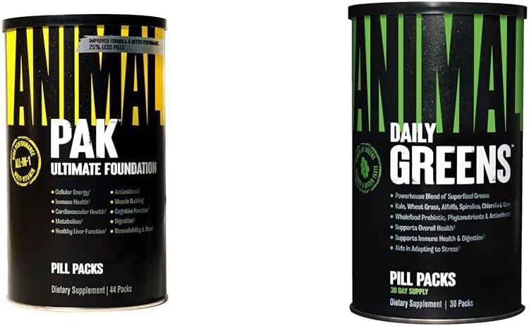 Animal Pak - Convenient All-in-One ויטמין & תוסף Pack - Zinc & Greens Pak - Chlorophyll
