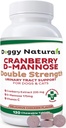 Cranberry D-Mannose for Dogs and Cats Urinary Tract זיהומים תמיכה מונעת וחיסול UTI, Bladder זיהום חומצה Kidney תמיכה, Antioxidant (Double Power Tablet, 120 Count)