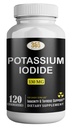 Potassium Iodide130 מ"ג - KI Tablets- Potassium130 מ"ג - ארצות הברית Made Potassium Iodine Pills YODO Naciente, Yoduro de Veasio - 120 טבליות