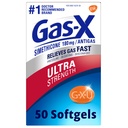 Gas-X Ultra Power Gas Relief Softgels עם Simethicone 180 מ"ג עבור Bloating הקלה - 50 Count