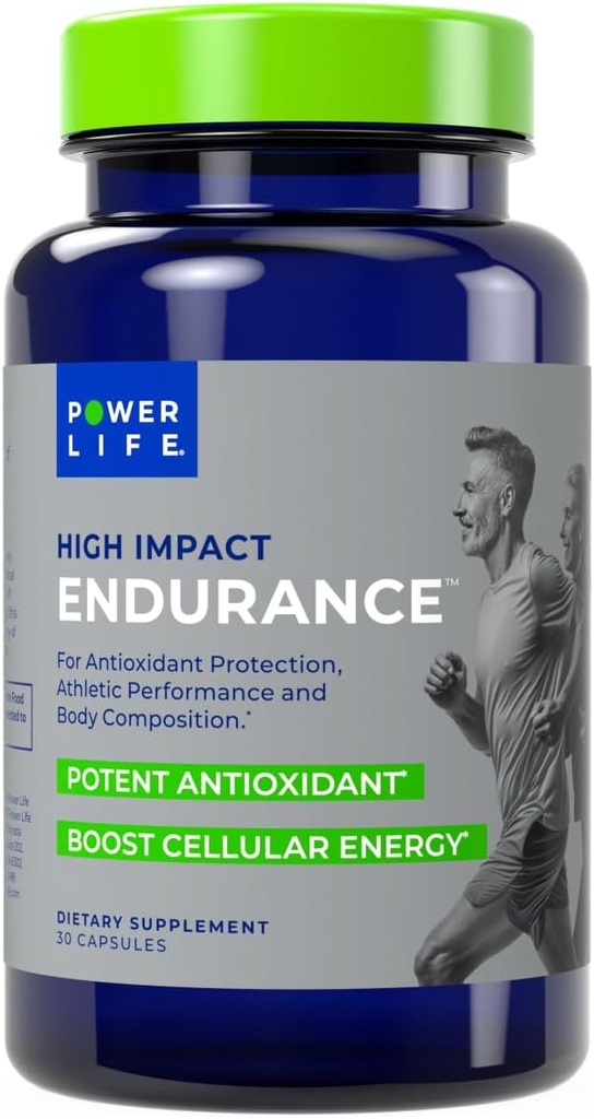 POWERLIFE High Impact Endurance Astaxanthin ו-ElevATP אתלטיקה תוסף תמיכה, 30 קפסולות