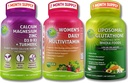 White Bone & Immune Support Bundle - Liposomal Glutathione 500 מ"ג עם אורגני Whole Foods + Women's Daily Multivitamin עם Iron & Plant-based Calcium, Magnesium, D3, K2, Zinc, ו Turmericicicial Multivitamin עם Iron & Plant-based Calcium, Magnesium, D3, K2, K2, K2, Znc, ו Turmeric.