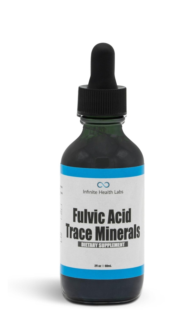 Fulvic Acid Trace מינרלים תוסף - 169 משרתים - Humic Acid Multimineral Electrolyte נוזל טיפות - bioavailable Extracts