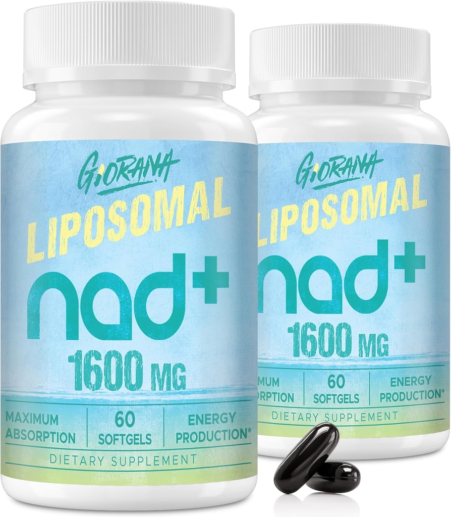 1600 MG Liposomal NAD+ תוספת, NAD+ Boosting תוסף, Superior Absorption, ויטמין B3 עבור Aging Defense, Longevity, Energy, Fix, Non-GMO, 120 Softgels