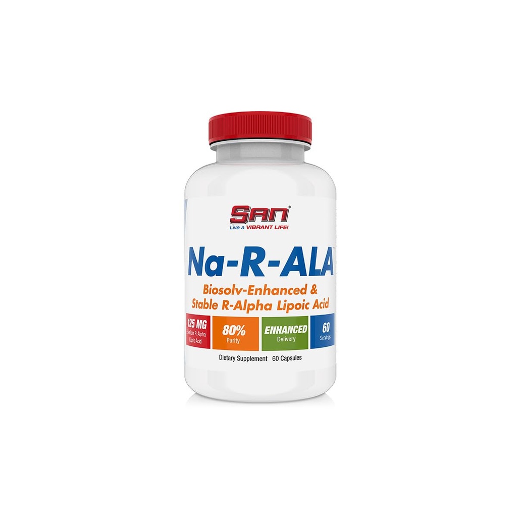 N-R-ALA - Stabilized R-Alpha Lipoic Acid 125 מ"ג לשרת [High Potency & מוגברת Absorption], 60 קפסולות
