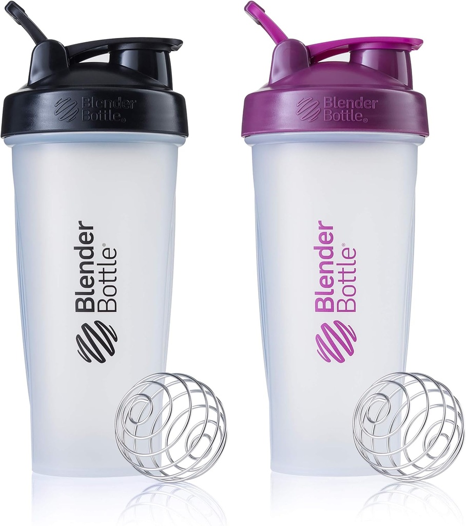 BellerBottle Classic Shaker Bottle Perfect for Protein Shakes and Pre Workout, 28-Ounce (2 Pack), צבעים May Vary
