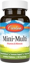 קרלסון - Mini-Multi, ויטמינים ומינרלים, Immune Support & Heart Health, Optimal Wellness, 90 מיני טבליות.