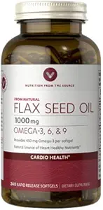 ויטמין World Flax Seed Oil 1000 מ"ג מספק 450 מ"ג אומגה 3 עבור Softgel 240 רכות שחרור מהיר