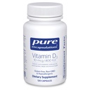 Pure Encapsulations ויטמין D3 10 mcg (400 IU) | תמיכה Hypoallergenic עבור העצם, חזה, Cardiovascular, קולון ו- Immune בריאות