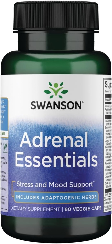 סוונסון Adrenal Essentials 60 ואג קפסולות