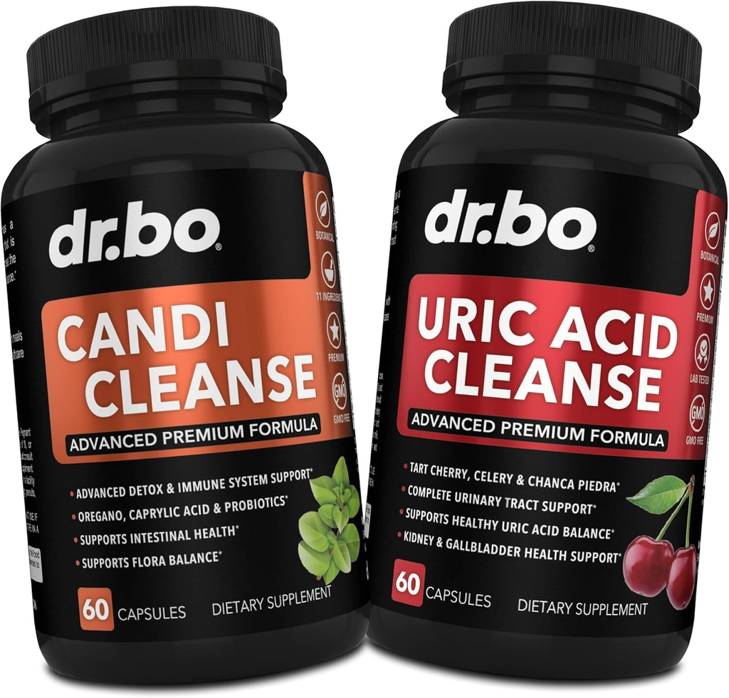 DR. BO Candi Uric Acidנקה תמיכה - Oregano & Kidney Herbal תוספי עבור נשים וגברים - תוספת כוח Uric Acid Flush Purge כמוסות ובקרת אוראלית