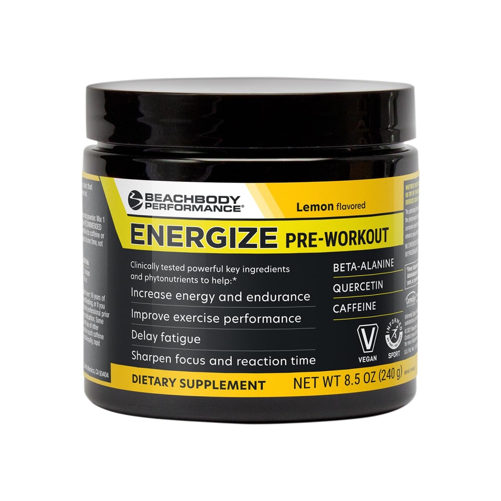 BODize pre Workout אבקת - Beta-Alanine, Quercetin & Low-Dose Caffeine פורמולה עבור אנרגיה משופרת & פוקוס, להגדיל את האנרגיה ואת התוספת, לימון פלמורד, 40 משרתים