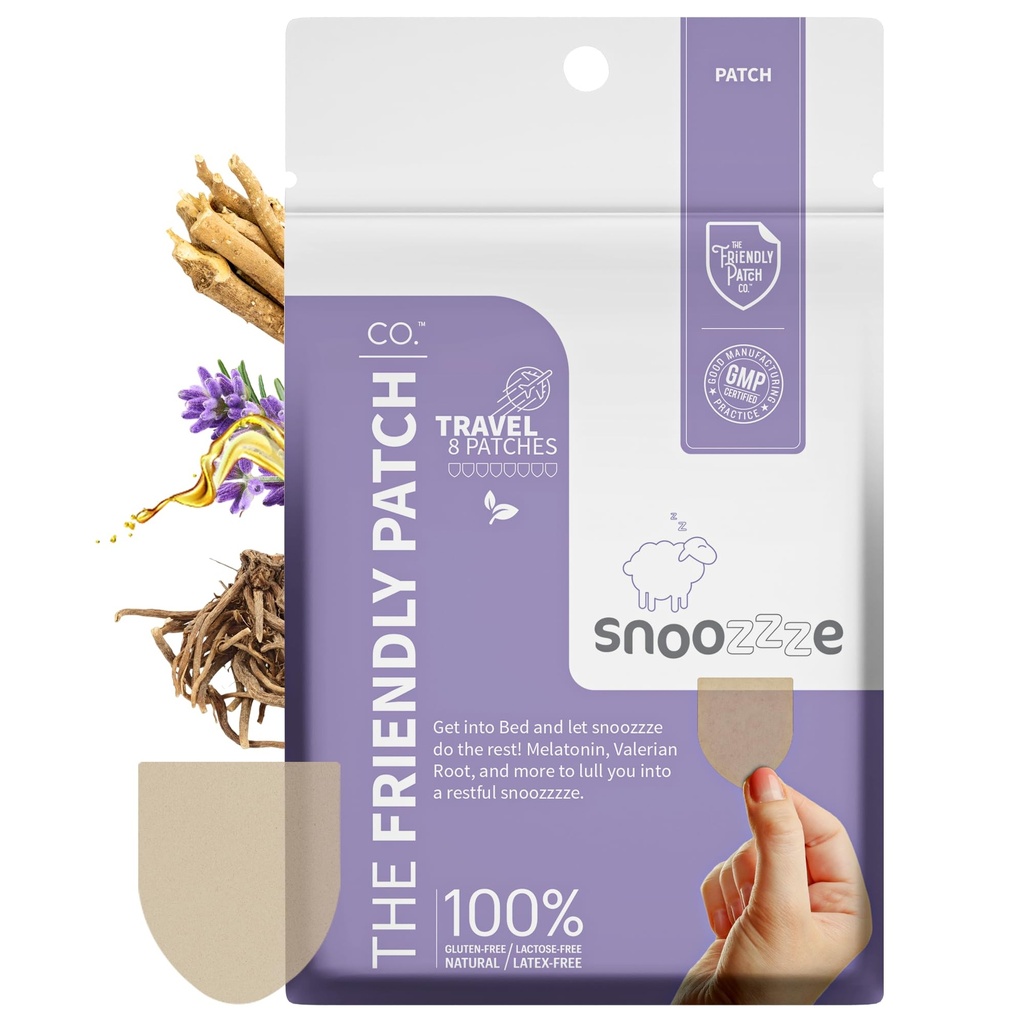 Snooze Patches, The Friendly Patch Snooze Patch, 8 Patches, Wellness Travel Essentials Patch