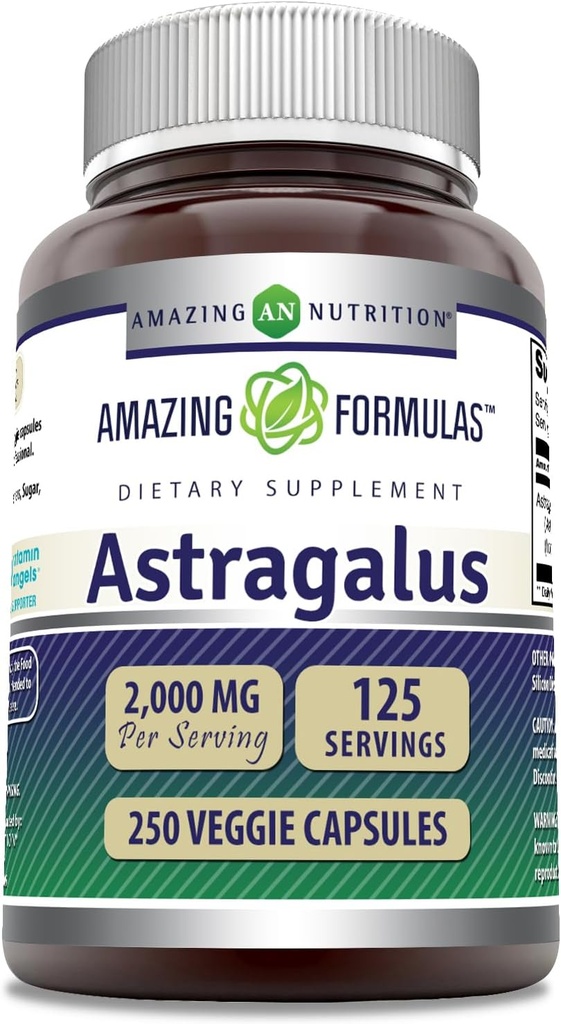 פורמולה מדהימה Astragalus 2000 מ"ג פר קפסולות לשרת | Made From Pure Astragalus Membranaceus Plant Root Extract