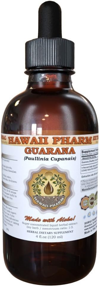 Guarana נוזל לחלץ, Guarana (פולlinia Cupanais) Tincture תוסף 4 oz