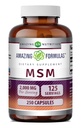 פורמולה מדהימה MSM (Methylsulfonylmethane) תוסף | 2000 Mg Per Serve | קפסולות | Non-GMO | Gluten Free | Made in USA (1 Pack, 250 Count)