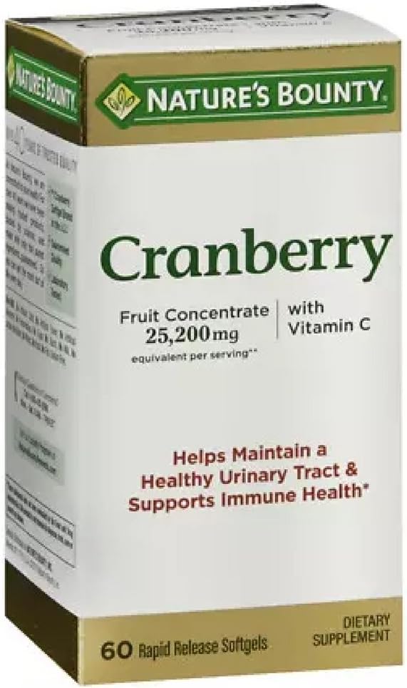 תוספי תזונה של Nature's Bounty Cranberry Dietary 60 Soft Gels