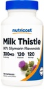 חומצות חלב זולות זוכות 300 מ"ג, 120 קפסולות (80% Silymarin) - Gluten-Free & non-GMO