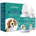 NIVEHA hydroPetTM ורוד טיפות עיניים לכלבים וחתולים | Lubricating Artificial Tears with 2% Sodium Chloride, Relieves Corneal Edema & חיות יבש תסמונת עיניים, Irritated Animal Eyes - 10mL (Pack of 2)