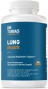 Dr. Tobias Lung Health תוסף עם ויטמין C, Butterbur, Quercetin & Bromelain, Advanced Lung Cleanse Detox Formula for Bronchial & Respiratory System, Non-GMO, 120 קפסולות, 120 משרתות, 120 משרתים