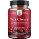 Natures Craft Extra Strength Tart Cherry Capsules - Tart Cherry Extract Capsules for Uric Acid Cleanse for Kidney Support - Fruit Extract Supplement for Urinary Tract Health & Joint Support - 240 Ct