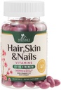 שיער, Skin & Nails ויטמינים לנשים - ביוטין 5000mcg כדי לתמוך צמיחת שיער עם Argan שמן, Collagen & Hyaluronic Acid, Beautiful, Stronger Skin, Hair & Nails ויטמין תוסף - 120 Softgels