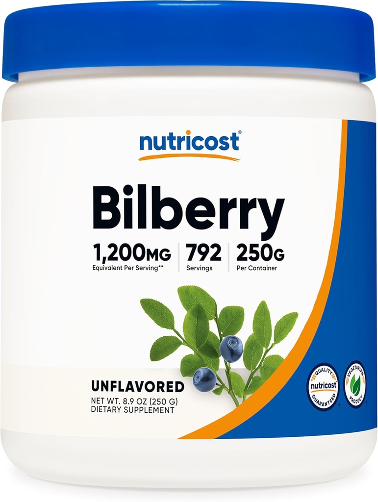 אבקת Bilberry 250 גרמות - Gluten Free and non-GMO