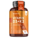 משקל עולמי D3 ויטמין 4000 IU + K2 125mcg | ויטמין D3 K2 לתמיכה בעצמות בריאות ו- Immune (8-Month Supply) | 240 טבעוני D3K2 Tablet | Plant- Based VIT D3 & K2 (MK-7) | Getten-Free, non-GMO