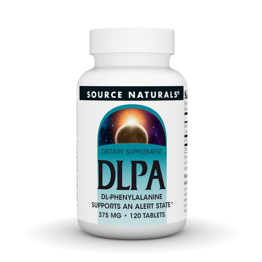 מקור טבעי DLPA DL-Phenylalanine, תומך במצב התראה * 375 מ"ג -120 טבליות