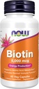 תוספי מזון עכשיו, ביוטין 5,000 mcg, Amino Acid Metabolism*, ייצור אנרגיה *, 60 קפסולות Veg