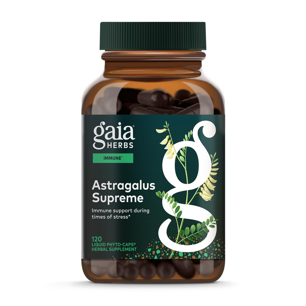 גאיה Herbs Astragalus העליון - Immune ו- Antioxidant Support Herbal Supplement - עם Astragalus Root, Schisandra Bre, ו Ligustrum - 120 ניוון נוזלי Phyto-Capsulesules (30 ימים אספקה)