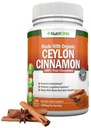 Ceylon Cinnamon 1200 מ"ג | 120 קפסולות טבעוניות | True Cinnamomum verum מסרי לנקה | Non-GMO, Third-Party Lab Tested, Low Coumarin, GMP מוסמך מוסמך