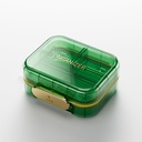 BEXEEN Stylish Daily Pill מארגנת - Travel Box Small Holder 7 השוואתי ויטמין Case Portable Pocket Medicine Pocket Pharmacy Supplementer for Purse Drug Dispenser Kit, Green Box Small Holder