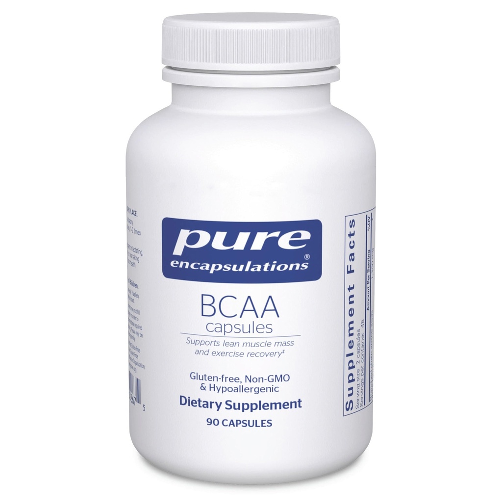 Pure Encapsulations BCAA קפסולות | תוסף Hypoallergenic לתמיכה בתפקוד השרירים במהלך פעילות גופנית