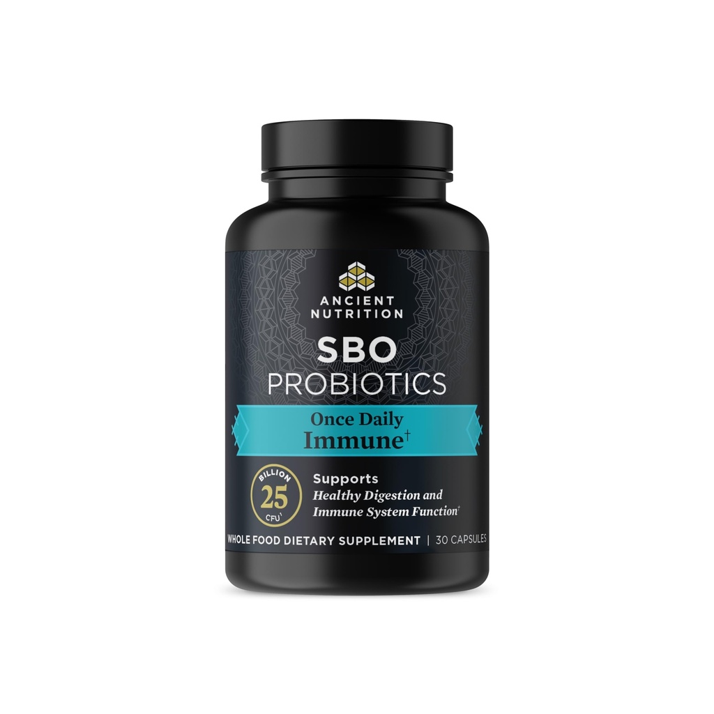 תזונה עתיקה Probiotics for Immune Support, SBO פעם יומית Probiotics עם ויטמין C ווויטמין D, 30Ct for Healthy Digestion and Immune System Support, 25 מיליארד CFUs*