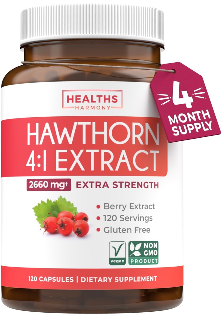 Super Potent הותורן ברי מפטר קפסולות - הותורן ברי עשוי מהגדלת כוח נוסף כדי לתמוך בלב ובריאות העיכול - טבעוני non-GMO & Gluten חינם (4 חודשים אספקה)