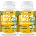 L-theanine 800 מ"ג תוספת עם GABA ו Magnesium Glycinate - Natural Compound, Sleep andlaxation (120 Softgels)