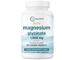 מגנזיום טהור Glycinate 1,000 מ"ג, 300 קפסולות | 100% Chelated עבור Max Absorption | תמיכה בשינה, שרירים, לב ועצב בריאות | שיפור עם ויטמין C | רק שימוש ברכיבים פעילים