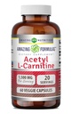 פורמולה מדהימה Acetyl L-Carnitine Hcl Veggie Dietary תוסף - 500 Mg, Veggie כמוסות (Non GMO,Gluten Free) Per Bottle - מקדם ייצור אנרגיה ותפקוד קוגניטיבי (60 Count)
