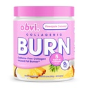 Obvi Collagenic Burn אבקת | Multi-Collagen Peptide Band with GBB, Ashwagandha & Green Coffee | Pineapple קוקוס, 25 משרתים