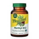 Mega Food Methyl B12 - טבעוני - כולל Methyl Folate, ויטמין B12 & B6 - תמיכה בייצור אנרגיה סלולרית, מערכת העצבים & Cardiovascular function - 60 טבליות