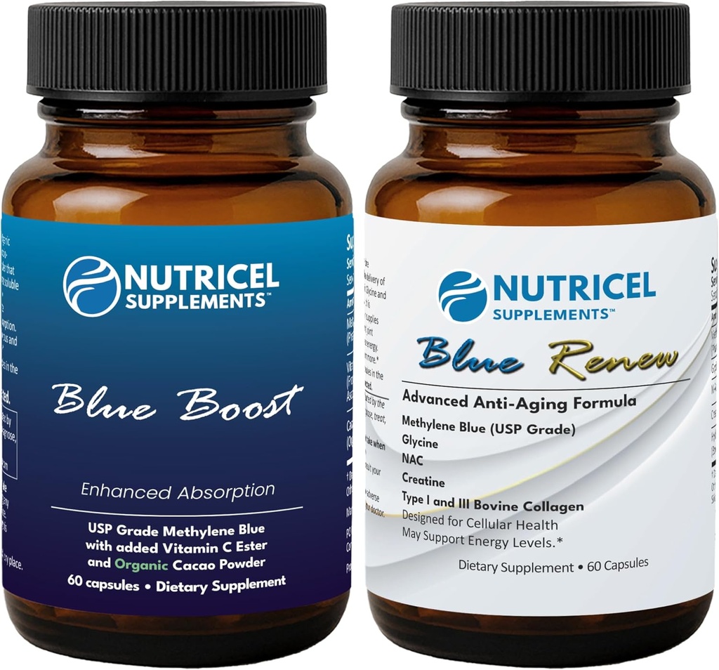מזון מזינים Methylenelene Blue כמוסות - Boost and Renew (2 Product Bundle)